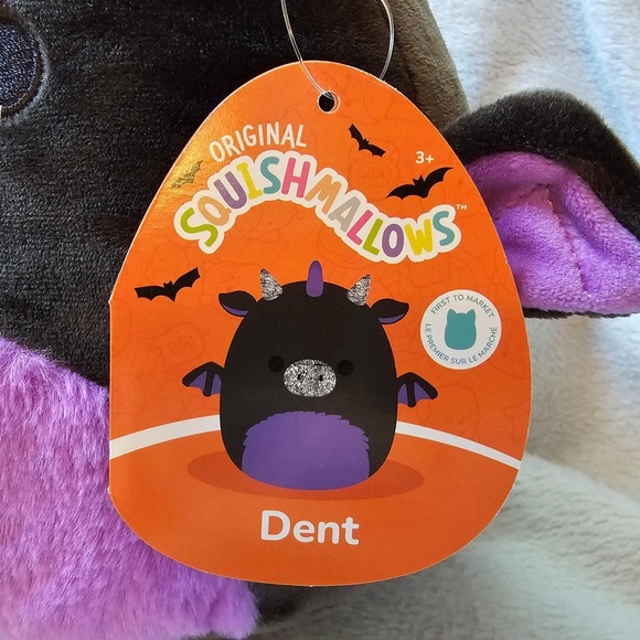 NWT Squishmallow DENT the DRAGON Plush Kids Accessory - Black and Purple NEW - Picture 2 of 4